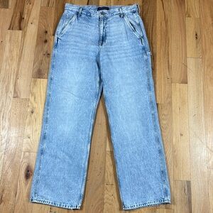 Aeropostale 90s baggy light wash 10 reg wide leg mom jeans 90s trendy y2k